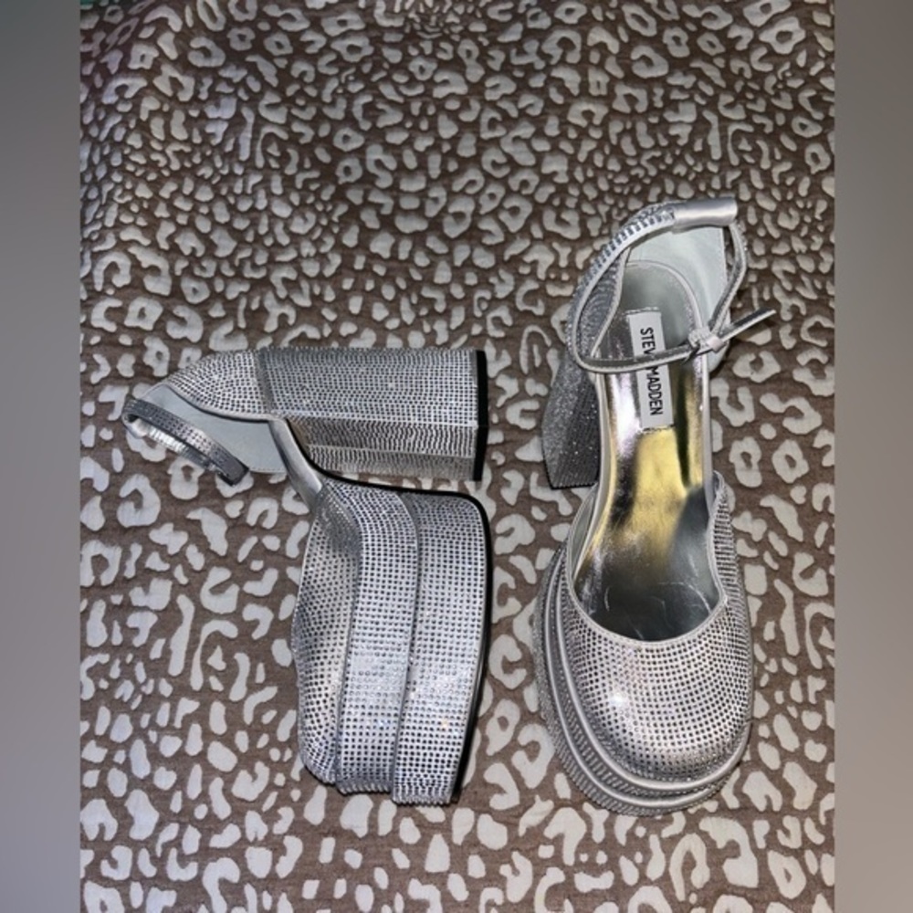 Steve Madden Charlize-R Rhinestone platform heels